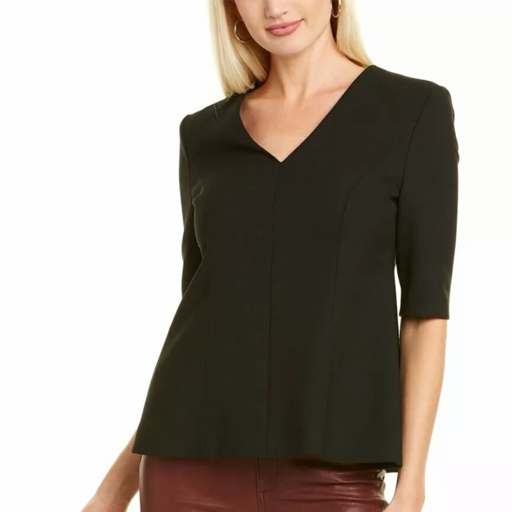 NWT Hugo Boss Peplum zip back suiting top 0
